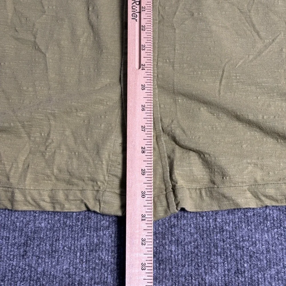 Woolrich Shirt Mens XL Olive Green Short Sleeve Button Front‎ Cotton Pockets - Picture 12 of 15